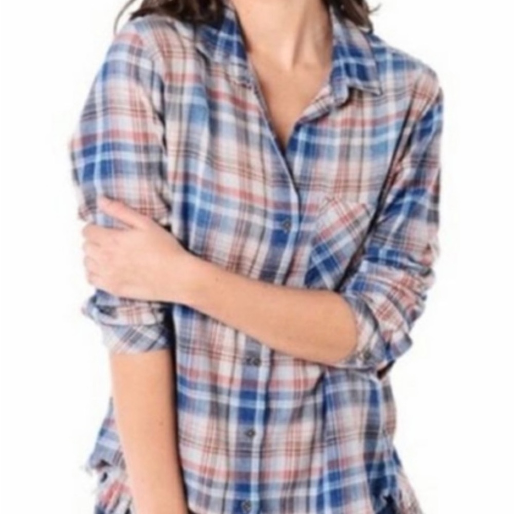 Bella Dahl Plaid Lightweight Flannel Shirt
